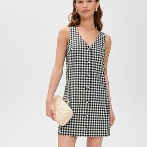 NWT Madewell Black and White Checkered Dress